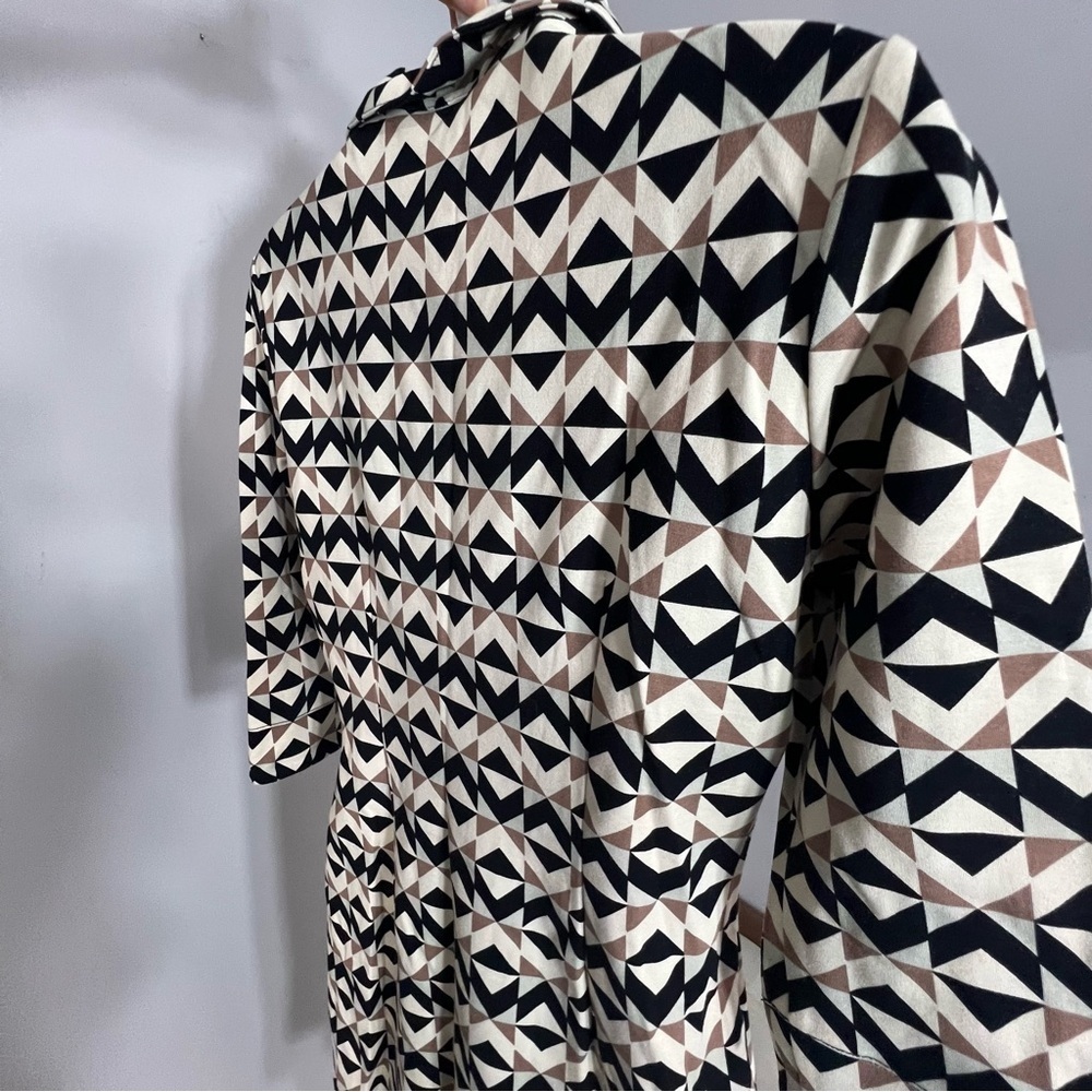 J. McLaughlin Catalina Cloth Womens Dress Geometric Career Summer 70s Revival - Picture 6 of 15